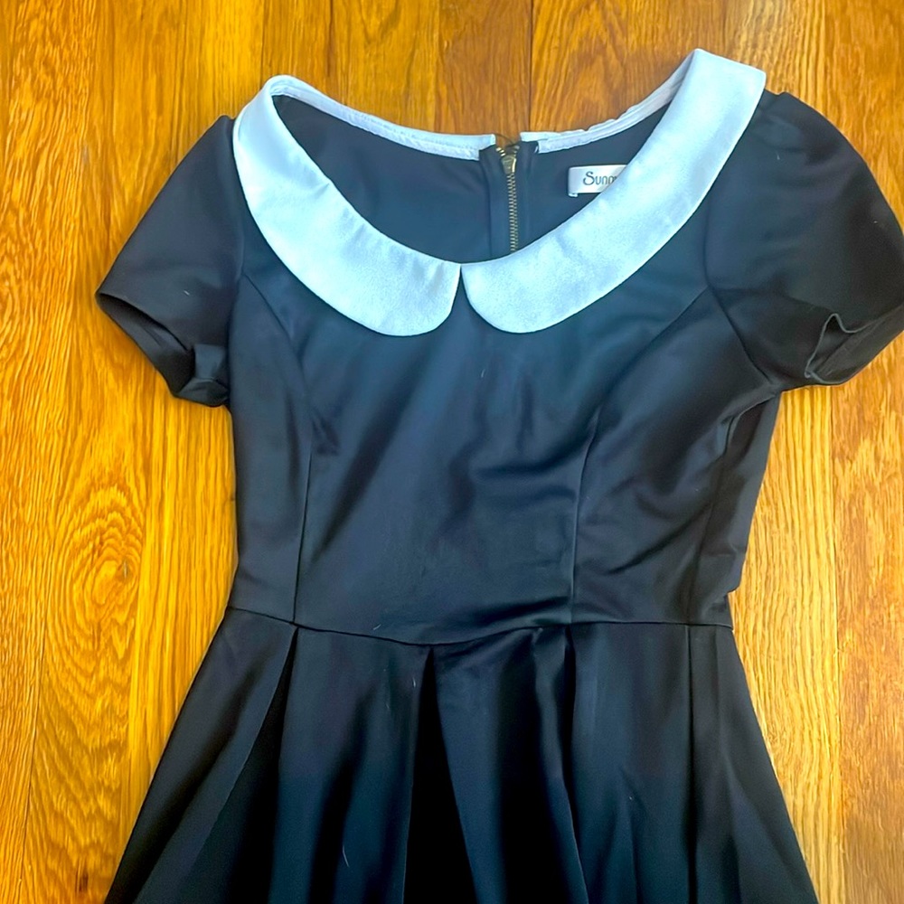 Black midi dress